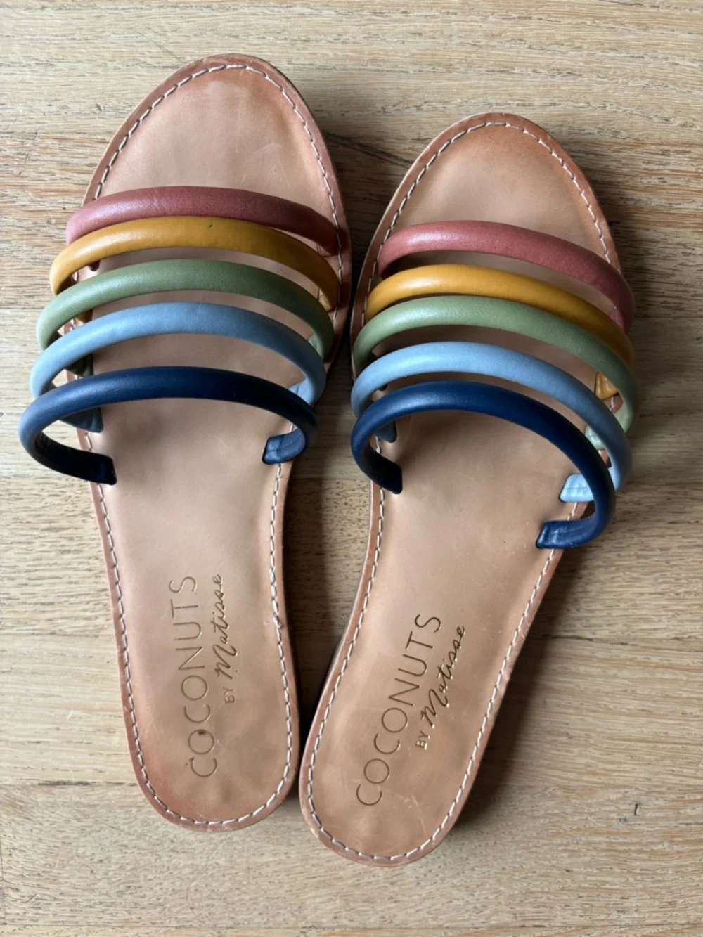 Coconuts by Matisse Women's Multicolor Strappy Slide Sandals - Picture 2 of 11